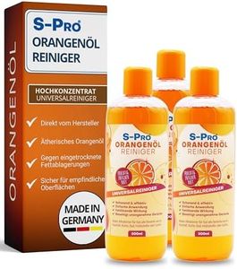 S-Pro - Orangenölreiniger fettlöser Konzentrat 3x500ml Flasche - Schonender Orangenreiniger hochkonzentriert mit frischem Orangenduft - Allzweckreiniger Reinigungsmittel für Haushalt, Küche & Bad