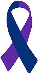 Small Blue & Purple Ribbon Decals for Rheumatoid Arthritis Awareness - Use on Your Helmet or Vehicle - Perfect for Support Groups, Events and Fundraising (1 Decal - Retail)