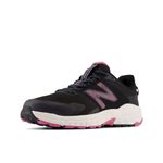 New Balance Women's Fresh Foam 510 V6 Trail Running Shoe, Black/Real Pink/Phantom, 10 W