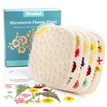 Etcokei Quickly Microwave Flower Press Kit, 4 Layers 7.5" Flower Pressing Kit for Adults, Larger Flower Press for Plant DIY Arts, Resin Arts, Scrapbooking, Nail Craft (Patented)