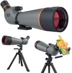 Three Triping Spotting Scope 25-75x85, Dual Focusing Spotting Scope with Tripod, BAK4 Prism, FMC, Spotter Scope for targeting, Bird Watching, Wildlife, with Phone Adapter, Carrying Case