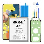 BEBAT Replacement Battery for Samsung Galaxy A51,5150mAh High Capacity 0 Cycle Lithium Polymer Battery for Samsung Galaxy A51 SM-A515F SM-A515F/DS with Tool Kits,EB-BA515ABY