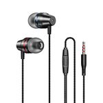 Metal 3.5 plug Wired Earbuds microphone Headphones Wired Ear Earphones Microphone with mic Buds Driver bass high Pack Phone Android Quality Earbud Corded Earphone Phones Best audifonos Volume