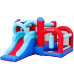 AirMyFun Inflatable Bounce House, Bouncy House for Kid Outdoor with Slide,Bounce Castle with Jumping ,Ball Pit,Basketball Hoop,Target Balls and Boxing,Inflatable Bouncer for Party