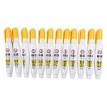 12 Pc Set Yellow Fine Tip Pump Squeeze Super Met-Al Paint Marker Pens Metal Stone Glass Rubber Plastic for Industrial Auto Art Trade