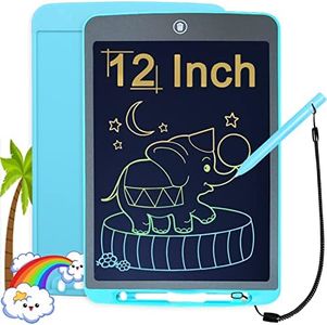 LCD Writing Tablet for Kids 12 Inch, Toys Doodle Board Toddler Drawing Tablet for 3 4 5 6 7 Years Old Girls Boys,Erasable Electronic Drawing Pads for Todders - Blue