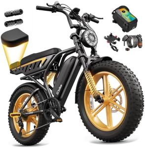TST Electric Bike for Adults, 48V 15Ah Battery for Urban Cycling,Yellow