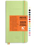 NEORAH - 2025 DATED - WEEKLY PLANNER - Accomplish Petite - Includes Yearly | Monthly | Weekly + Notes Layout with 12 Month Budget Tracker | Habit Tracker Wheel | Gratitude Journal - Track Goals , Accomplishments | Things to Do | Passion | Password Log | Track Birthday Anniversary | Extra Notes | 2025 Productivity Planner Diary with Dates - Planner for Work & Study (Size 21.0 x 10.5cm) | Dated Weekly Planner-HARDCOVER (LIGHT GREEN) [STICKERS SOLD SEPERATELY]