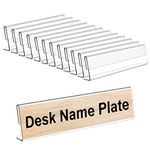 Dingelex 12 Pack Acrylic Desk Name Plate Holder, Office Business Desk Sign Holder Teacher Name Plate | Sign | Artswave - 2'' x 8''