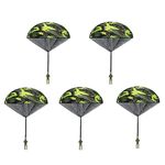 Yitaocity 5 Packs Parachute Men Tangle Free Outdoor Flying Parachute Men Toys Hand Throwing Watching Landing Toy No Battery Flying Army Parachute Toys (Army Green)