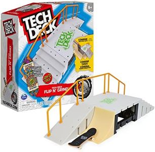 TECH DECK, Flip N’ Grind X-Connect Park Creator, Customizable and Buildable Ramp Set with Exclusive Fingerboard, Kids Toy for Boys and Girls Ages 6 and up