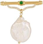 Sylph Baroque Pearl Brooch for Women 14K Gold Plated Pearl Pins Trendy Brooch for women Minimalist Pin Gifts for Women