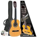 Encore ENC34OFT Natural Wood Three Quarter Classic Guitar Outfit