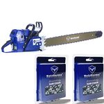 Farmertec Holzfforma 92CC G660 Chainsaw Power Head with 24inch Guide Bar Standard Ripping Skip Chain Combo