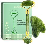 Jade Roller and Gua Sha Kit, NEESTARTLY Anti-aging Natural Facial Jade Stone Roller Set - Face Massager, Facial Roller for Face Skin, Eyes, Neck, Leg