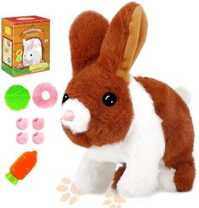Bilinott Bunny Toys for Kids, Realistic Rabbit Toys with Jumping Action, Wiggling Ears, Twitching Mouth and Nose, Ideal Easter Gifts for Toddlers Kids Aged 3 4 5 6 Years Old