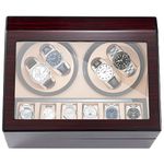 NOSTHEART Automatic Watch Winder with 4 Watches and 6 Display Storage Spaces