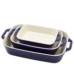 Staub Ceramic Baking Dish Set, 3pc, Dark Blue