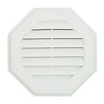 Suntown 16" Octagon Functional Gable Vent with Screen - 2 Piece Construction - White