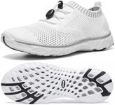 ALEADER Women's Adventure Aquatic Water Shoes White/Gray 7.5 D(M) US