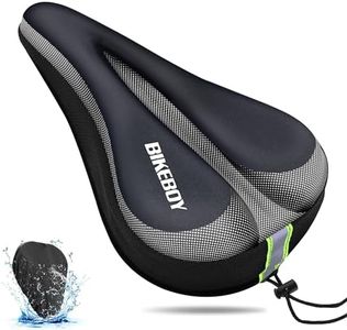 BLAZOR Bike Seat Cushion, Soft and Comfort Gel Bike Seat Cover with Waterproof Cover, Bike Saddle Cushion for Road Mountain Bikes and Spinning or Stationary Bicycles Women Men