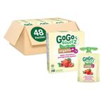 GoGo squeeZ Organic+ Fruit Sauce, Apple Strawberry Pomegranate Spinach, No Sugar Added. 90g per pouch, pack of 48