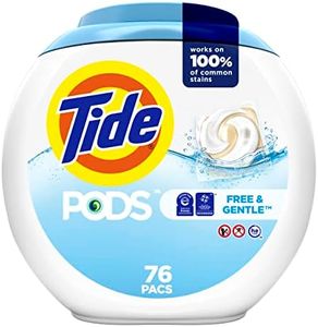 Tide PODS Free & Gentle Liquid Laundry Detergent Pacs, 76 count