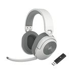 CORSAIR HS55 WIRELESS Lightweight Gaming Headset – Dolby 7.1 Surround Sound – Omni-Directional Microphone – Up to 50ft Range – iCUE Compatible – PC, Mac, PS5, PS4 – White