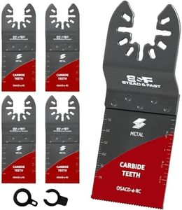 S&F STEAD & FAST Carbide Multi Tool Blades for Metal Cutting, 4-Pack, Carbide Oscillating Tool Blades, Oscillating Blade for Hard Metal, Nail, Screws, Bolts