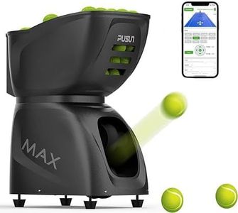 PT-max c Tennis Ball Machine, Advanced Speed and Spin Control, Smart Programming with Adjustable Training Modes, Extended Battery Life, for Comprehensive Training at All Skill Levels (Black)