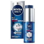 NIVEA MEN Anti-Age 2in1 Power Face Serum (30ml), Hydrating Serum with Thiamidol and Hyaluronic Acid, Reduces Deep Wrinkles and Dark Spots, Men's Face Moisturiser