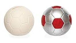 Baker Ross AR425 Customisable Ceramic Football Coin Banks — Creative Art and Craft Supplies for Kids to Make, Personalise and Decorate (Pack of 2), 8.5cm