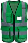 small womens safety vests green