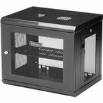 StarTech.com 2-Post 9U Wall Mount Network Cabinet w/ 1U Shelf, 19" Wall-Mounted Server Rack for IT / Data Computer Equipment