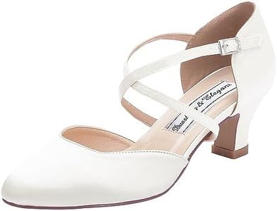 Duosheng & Elegant HC1921 femmes lacets lacets chaussures de mariage partie talons hauts chaussures de mariage satin Ivoire taille 38