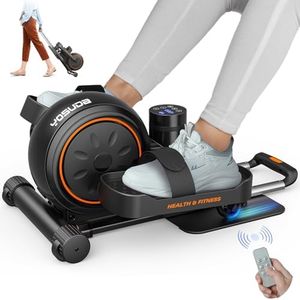 YOSUDA PRO Under Desk Elliptical with Adjustable Resistances and Speed, Electric Ellipse Leg Exerciser with Remote Control and Non-Slip Foot Straps