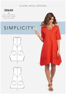 Simplicity S8640 Misses' & Women's Dress or Tunic Sewing Pattern, Size 10-12-14-16-18
