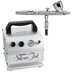 Iwata Eclipse (ECL 4501) HP-CS Airbrush and Hose with IS-50 Silver Jet Air Compressor