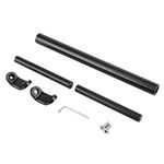 Qiilu Motorcycle Balance Bar, Aluminum Alloy CNC Balance Bar Crossbar Handlebar Extended Reinforcement for Motorcycle Powersports Handlebars Extender (Black)