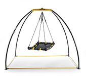 JumpKing UFO Swing Trampoline With Round/Rectangular Seat | Comfortable & Sturdy Kids Trampoline With 360° Range, EVA Foam Cushion, Great For Outdoor Fun & Relaxing, For Grass Or Hard Standing Areas