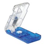 EZY DOSE Pill Cutter and Splitter with Dispenser, Cuts Pills, Vitamins, Tablets, Stainless Steel Blade, Travel Sized, Blue