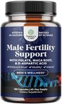 Pre Conception Male Fertility Supplement - Advanced Fertility Supplement for Men with CoQ10 Maca Root Methyl Folate & D-Aspartic Acid for Enhanced Count Motility & Overall Fertility Support (2 Months)