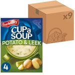 Batchelors Cup a Soup Creamy Potato & Leek Instant Soup Sachets, 107 g Box, 4 Sachets