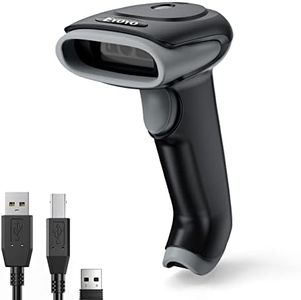 Eyoyo Barcode Scanner, 2500mAh Wireless Barcode Scanner for Inventory, Cordless Vibration Bluetooth Barcode Scanner, Handheld 2D Barcode Scanner Qr Code Scanner for Phone Laptop Tablet and Computer