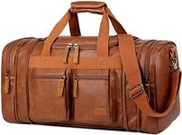 Leather Travel Duffel Weekender Bag