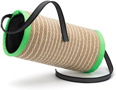 Viper Jute or Synthetic Linen Cylinder Bite Pillow Tug Toy Reward for Adult Dogs and Puppies
