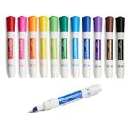 Amazon Basics Dry Erase White Board Markers - Low Odor, Chisel Tip - 12 Pack, Assorted Colors