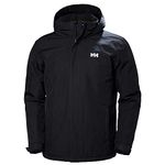 Helly Hansen Men's Dubliner Waterproof Breathable Insulated Packable Hood Rain Coat Jacket, 597 Navy, Large