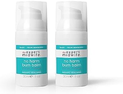 My Expert Midwife No Harm Bum Balm Nappy Cream, 100% Naturally Derived Baby Bottom Balm, protect & help recovery from nappy rash, gentle, moisturising serum. Suitable for Newborn babies - 60ml