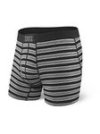 Saxx Ultra Soft Boxer Briefs, Black Crew Strip - XL